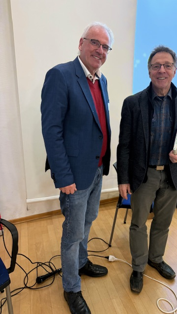 er Sprecher der LAG Erinnerungsarbeit im Saarland und Dr. Walter Rummel, ehemaliger Leiter des Landesarchiv Speyer und neuer Vorsitzender der LAG Erinnern & Gedenken in Rheinland-Pfalz e.V.. Foto: LAG Erinnerungsarbeit im Saarland/Frank-Matthias Hofmann.