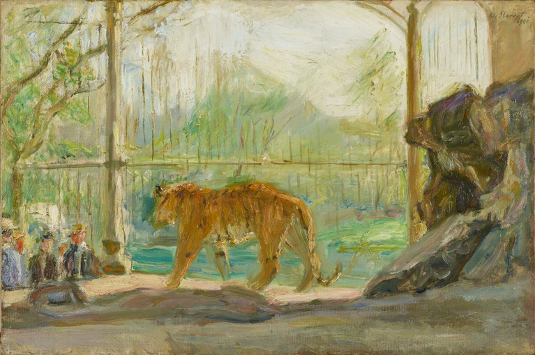 Max Slevogt, Tiger im Zoo, 1901, Saarlandmuseum – Moderne Galerie, Fotograf: Tom Gundelwein