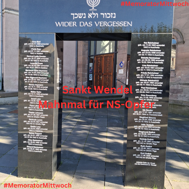 Mahnmal für NS-Opfer St. Wendel. Foto: LpB Saarland